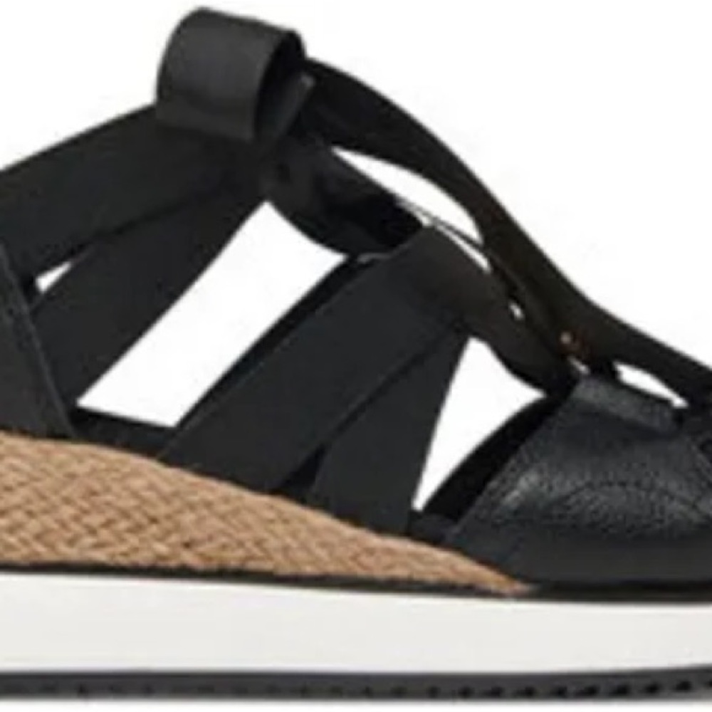 Elegant Black Espadrille Wedges
